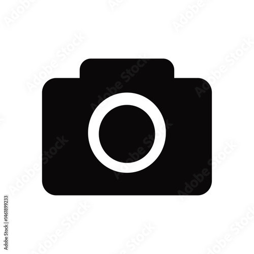 camera vector icon , black color camera icon .