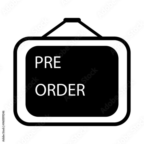 preorder board sign vector