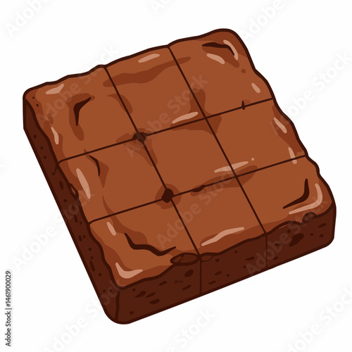 A delicious, chocolatey dessert cut into squares, ready to enjoy