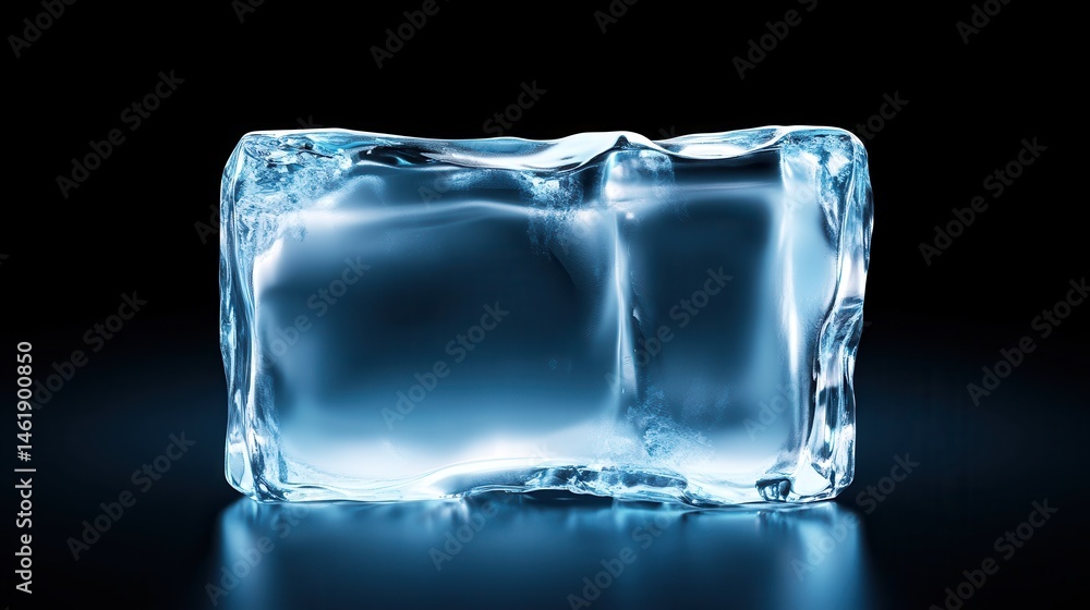 Featuring a crystal clear ice cube against a dark surface, this image portrays elegance and simplicity while capturing a captivating moment of clarity and reflection. Featuring a crystal clear ice cube against a dark surface, this image portrays elegance and simplicity while capturing a captivating moment of clarity and reflection.