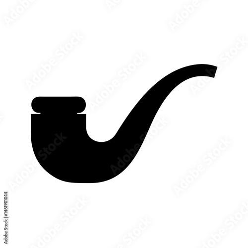 Classic tobacco pipe silhouette representing traditional smoking culture and craftsmanship in a timeless design