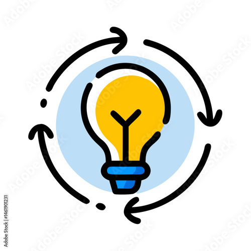 Creative light bulb design representing innovative ideas and recycling concepts in a modern style for environmental awareness