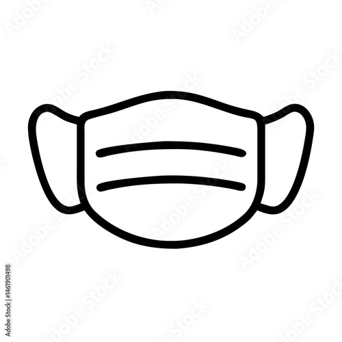 Protective face mask design suitable for various health and safety contexts, emphasizing hygiene and personal care