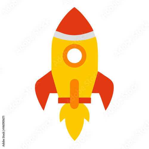 Colorful rocket illustration depicting the excitement of space exploration and adventure for children and adults alike