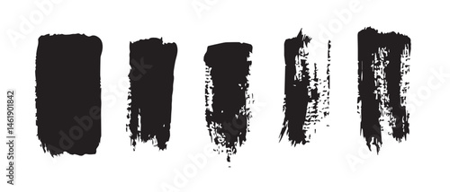 Black Brush Strokes Vector Textures