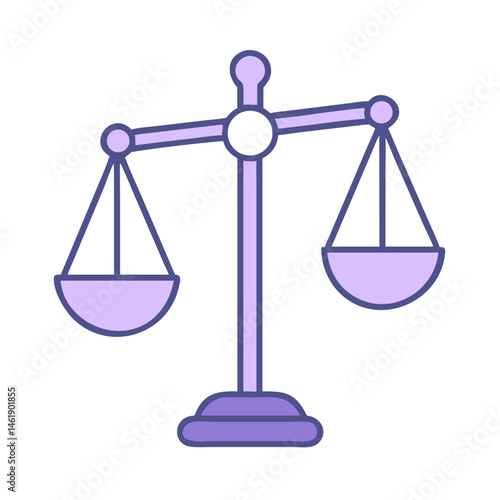 Balance of justice symbol representing fairness and legal equality in a minimalistic design