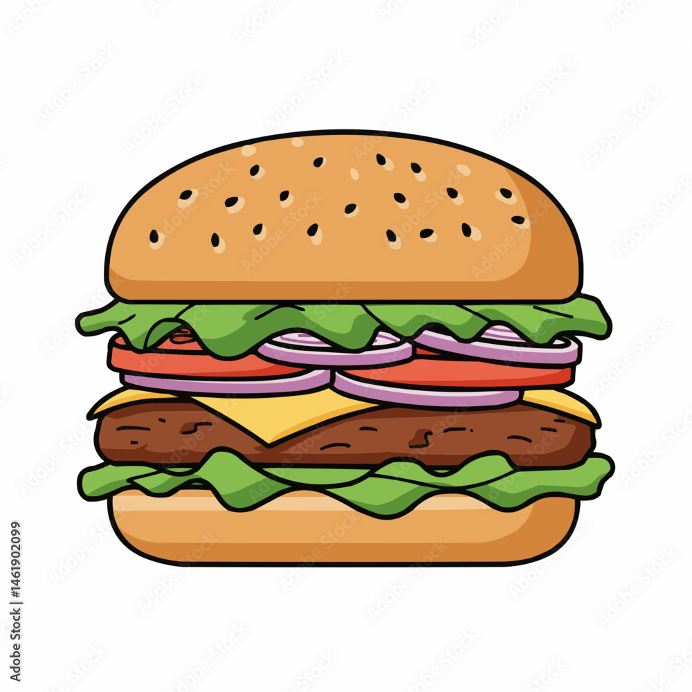 Simple sandwich illustration Simple sandwich illustration