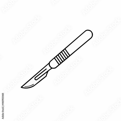 Simple, stylized line drawing of a nail file on a white background