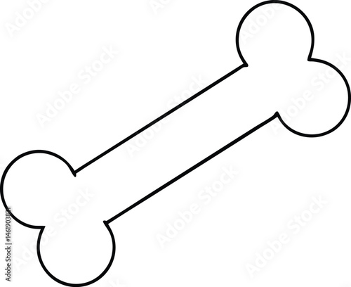 Dog bone outline icon. Vector illustration