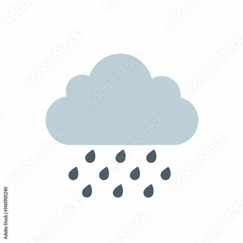 Pale blue, fluffy cloud shaped graphic on a white background, slightly to the right