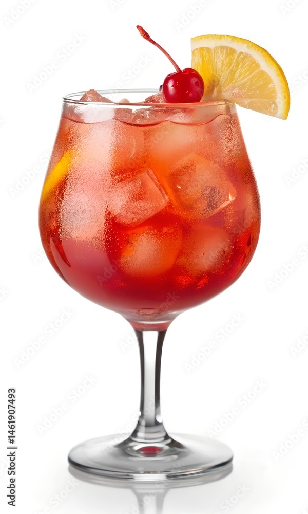 custom made wallpaper toronto digitalChilled Red Cocktail with Ice Cubes and Citrus Slice