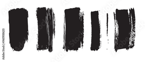 Black Brush Strokes Vector Textures