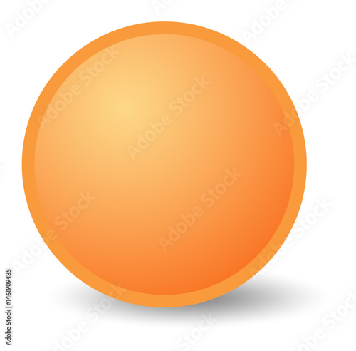 Gradient orange sphere casting a soft shadow on a pristine white background, enhancing a clean and minimalistic composition that exudes modern elegance and vibrant color
