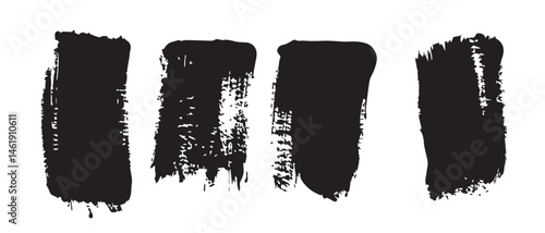 Black Brush Strokes Vector Textures
