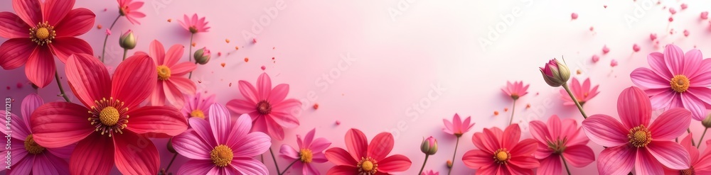 Vibrant floral gradient from red to pink to white, colorful, white, red Vibrant floral gradient from red to pink to white, colorful, white, red