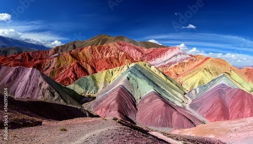 a stunning photograph of the rainbow mountains in jujuy salta argentina landscapes