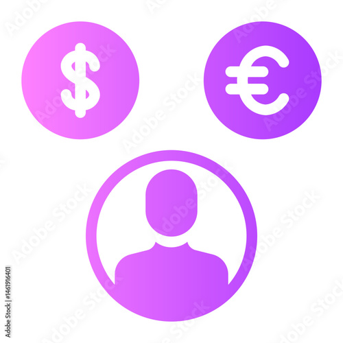 employee benefit gradient icon