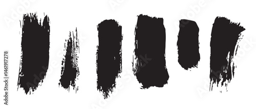 Black Brush Strokes Vector Textures