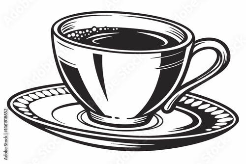 coffee sihouette black vector