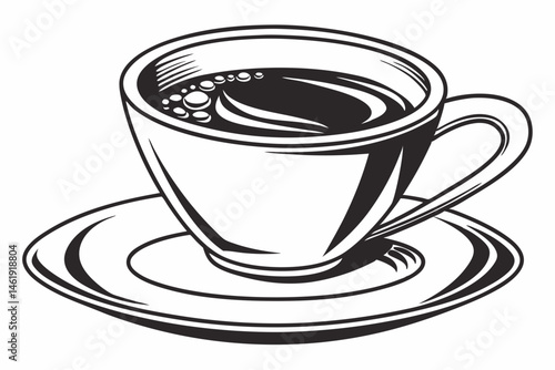 coffee sihouette black vector