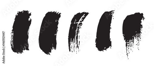 Black Brush Strokes Vector Textures