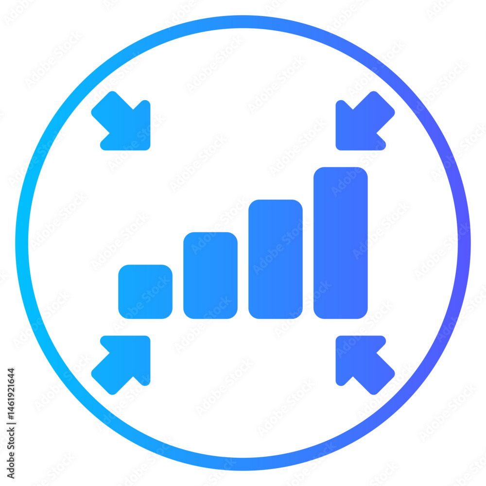 statistics gradient icon statistics gradient icon
