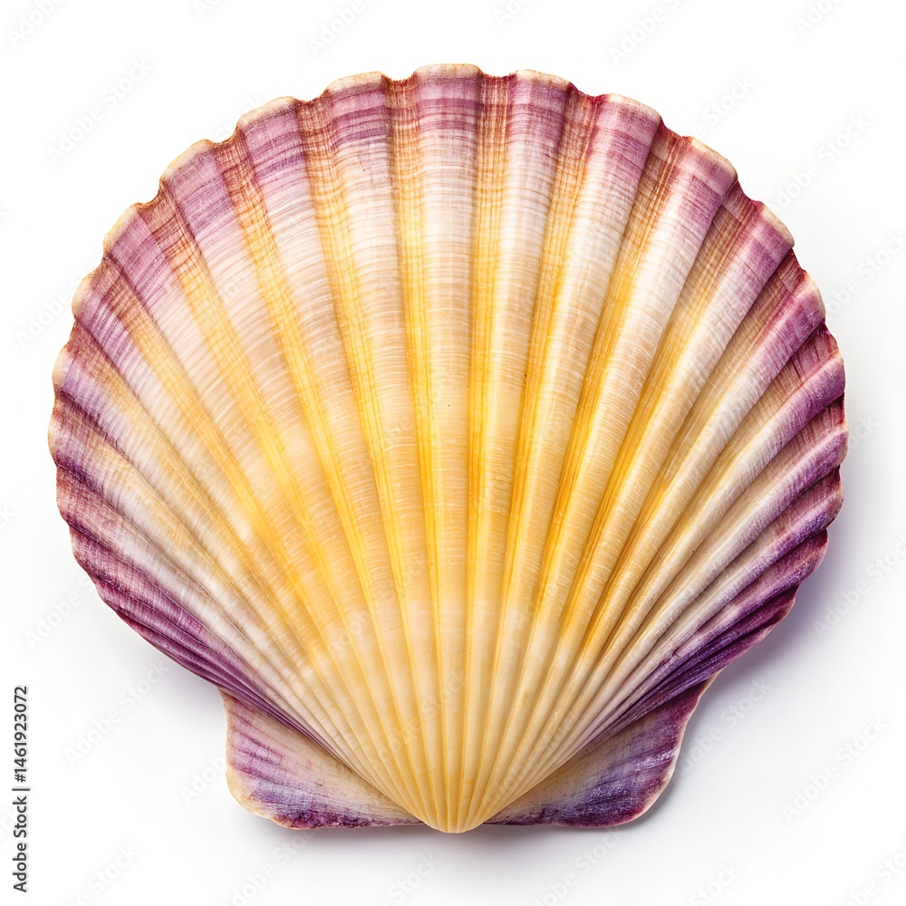 Fototapeta premium Beautiful Natural Scallop Shell with Vibrant Colors