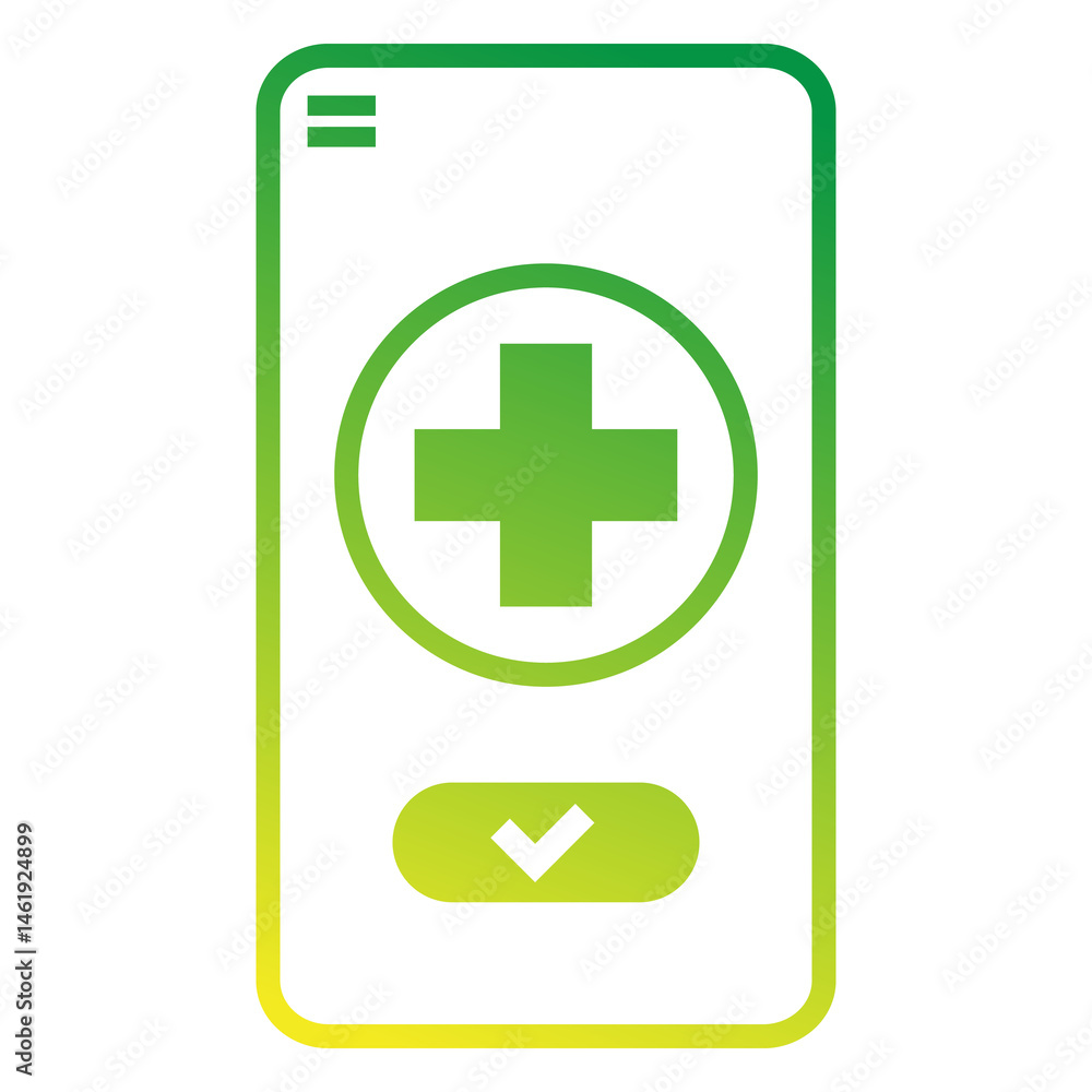 Fototapeta premium Telemedicine line icon with a phone
