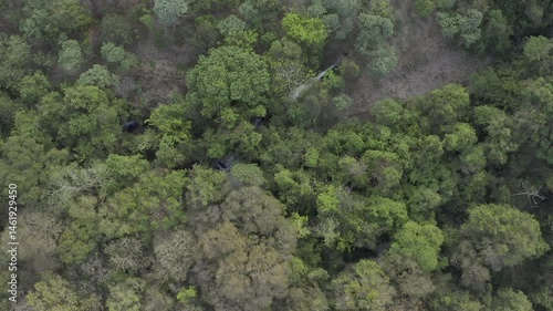 Aerial Panoramic View of Water Treatment Plant with Circular Clarifier and Filtration Tanks – Environmental Infrastructure in Operation