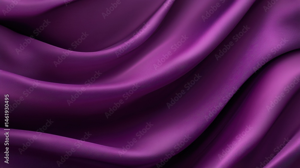 Obraz premium Abstract Purple Fabric Texture with Waves and Folds in Soft Smooth Silk Material Elegant Luxurious Design with Vibrant Rich Pattern Backdrop