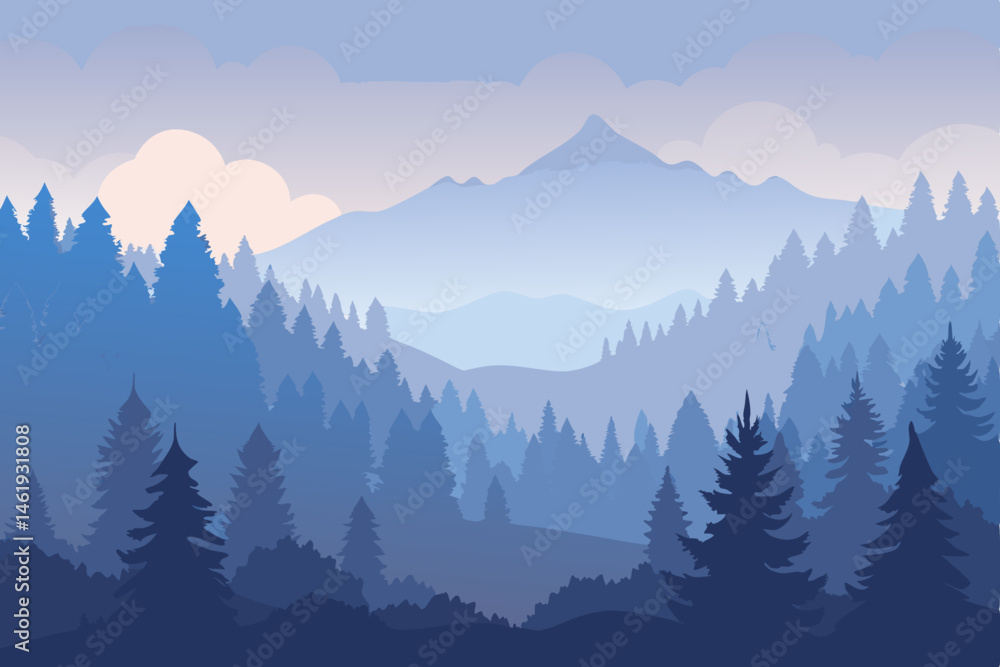 Fototapeta premium mountain landscape in the morning
