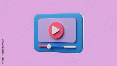 Free Download Innovative digital play button animation virtual space graphic design colorful environment creative perspective engaging concept - GFXLoad