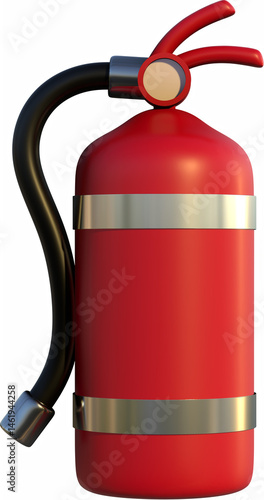 Fire Extinguisher 3D Illustration