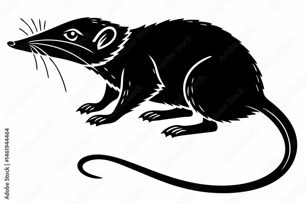 Obraz premium shrew sihouette black vector