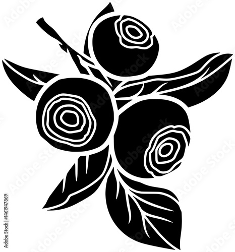 food illustration berry silhouette ripe logo leaf icon fresh outline blueberry fruit blue juicy plant bilberry raw berries green shape or vector graphic background