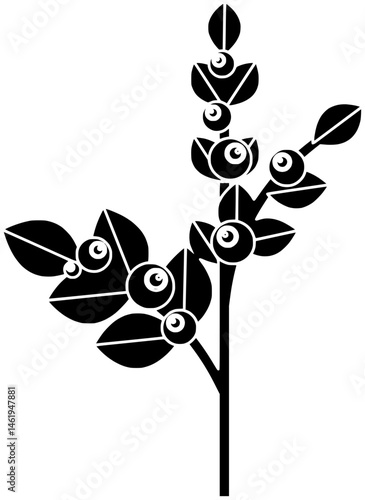 food illustration berry silhouette ripe logo leaf icon fresh outline blueberry fruit blue juicy plant bilberry raw berries green shape or vector graphic background