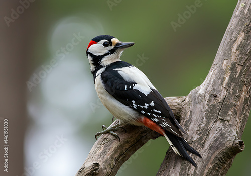 Great Spotted Woodpecker on Branch