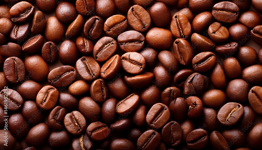 Naklejka premium coffee beans closeup background