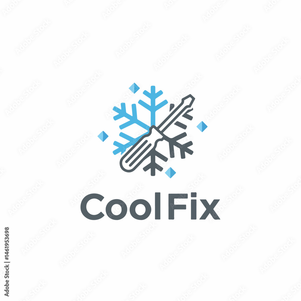 CoolFix Logo: Screwdriver & Snowflake for Cooling System Repair Services.
CoolFix Logo: Screwdriver & Snowflake for Cooling System Repair Services.