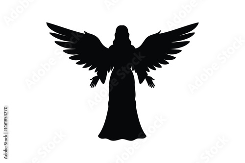 Mercy silhouette on white background