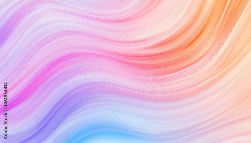 Iridescent Wavy Gradient Abstract Background with Swirling Textures in Shades of Pink Peach Blue and White Iridescent Wavy Gradient Abstract Background with Swirling Textures in Shades of Pink Peach Blue and White