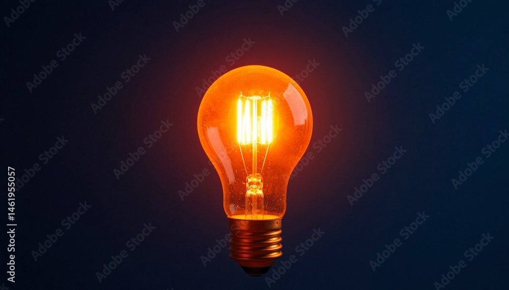 Illuminated lightbulb Illuminated lightbulb
