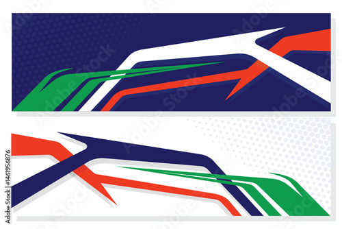 Car wrap decal design vector, custom livery race rally car vehicle sticker and tinting EPS 10