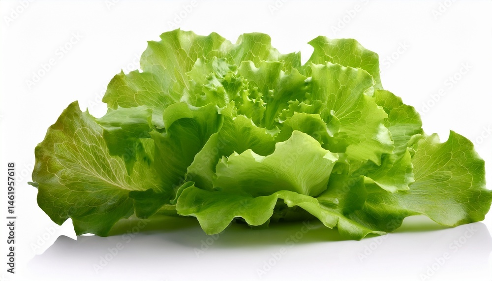 green oak lettuce isolated on white green oak lettuce isolated on white