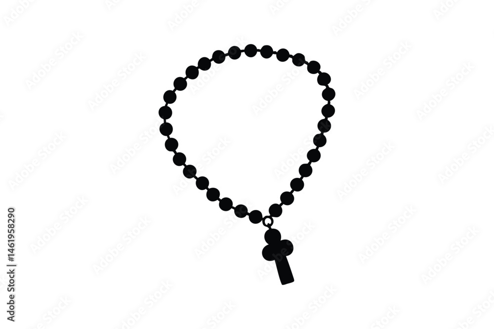 Rosary bead silhouette Rosary bead silhouette