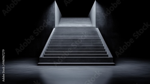 Dark Concrete Staircase