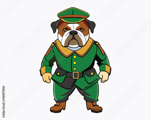 home guard bulldog hand drawn engraving consistent