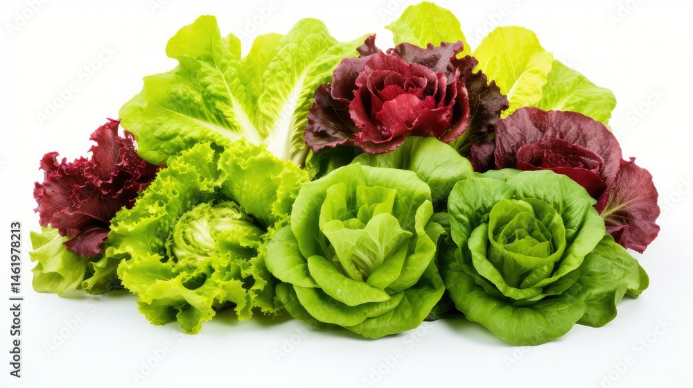 red lettuce white background red lettuce white background