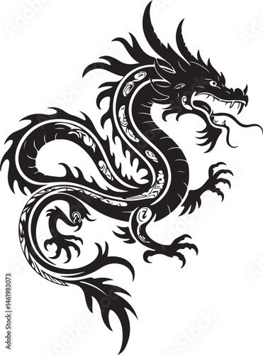 "Dragon Silhouette SVG – Fantasy Tribal Beast Clipart for DIY Crafts & Tattoos"

"Flying Dragon Outline – Mythical Creature Art for Shirts, Prints, and Logos"

"Black Dragon Silhouette PNG – Gothic Ve