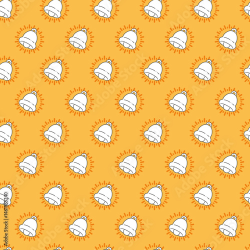 Abstract Sunny Bells Cheerful Yellow Pattern can be use for background and apparel design